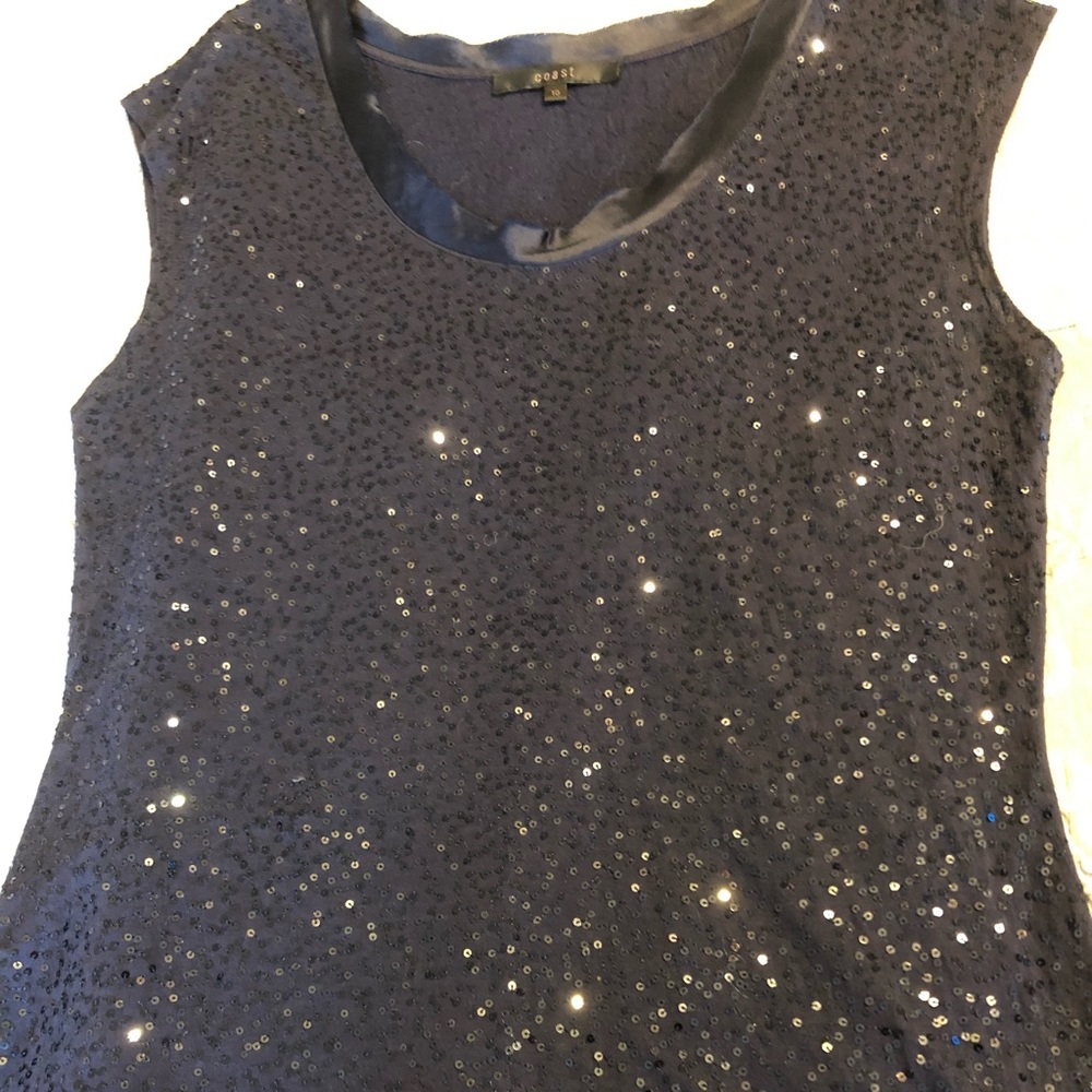 Beautiful sparkly sequin navy coast top